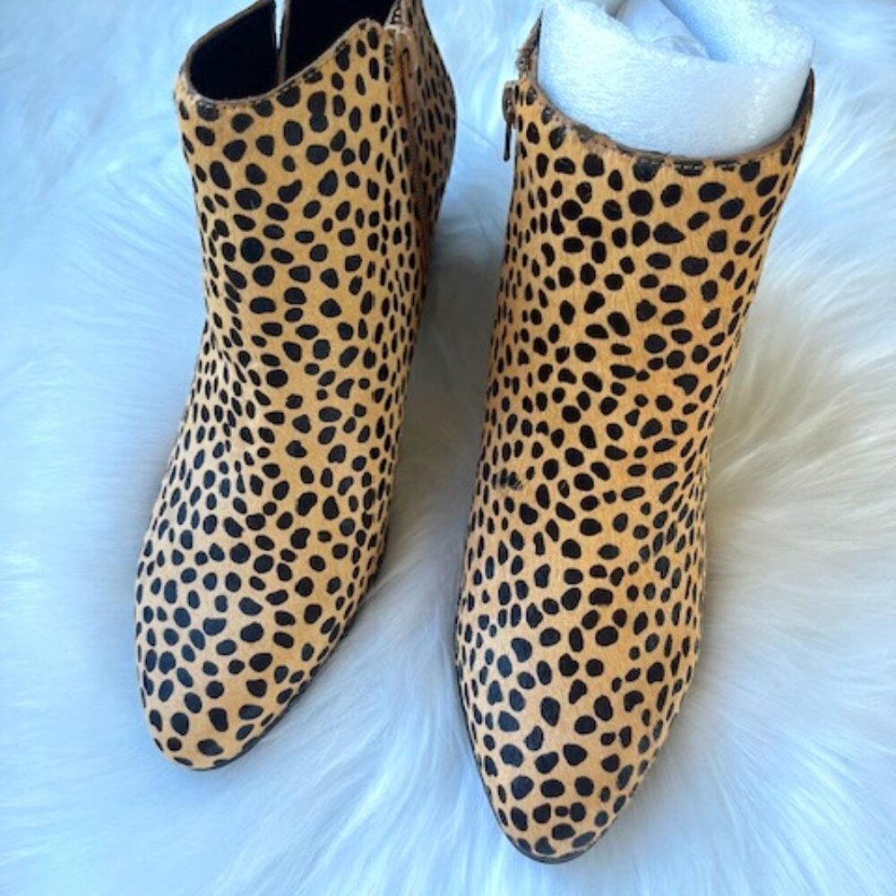 Sole Society Cheetah Print Booties, Size 10